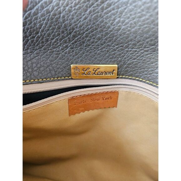 La Laurent vintage clutch purse‎ carry leather brown - Picture 6 of 11